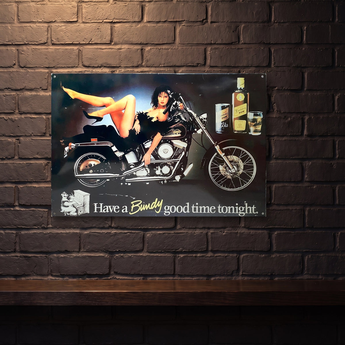 BUNDABERG RUM HARLEY 810 X 555 MM HUGE METAL SIGN
