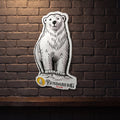 BUNDY BEAR PREMIUM QUALITY EMBOSSED METAL SIGN APPROX 850MM X 500 MM