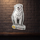 BUNDY BEAR PREMIUM QUALITY EMBOSSED METAL SIGN APPROX 850MM X 500 MM