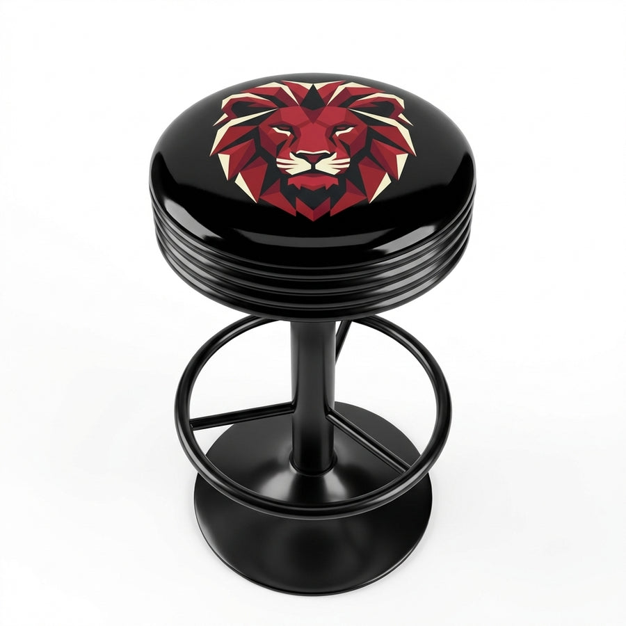 Custom Branded Gas-Lift Bar Stool - Black