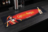 Captain Morgan Premium Rubber-Backed Bar Runner on a bar top