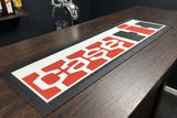 Case Premium Rubber-Backed Bar Mat Runner on a bar top