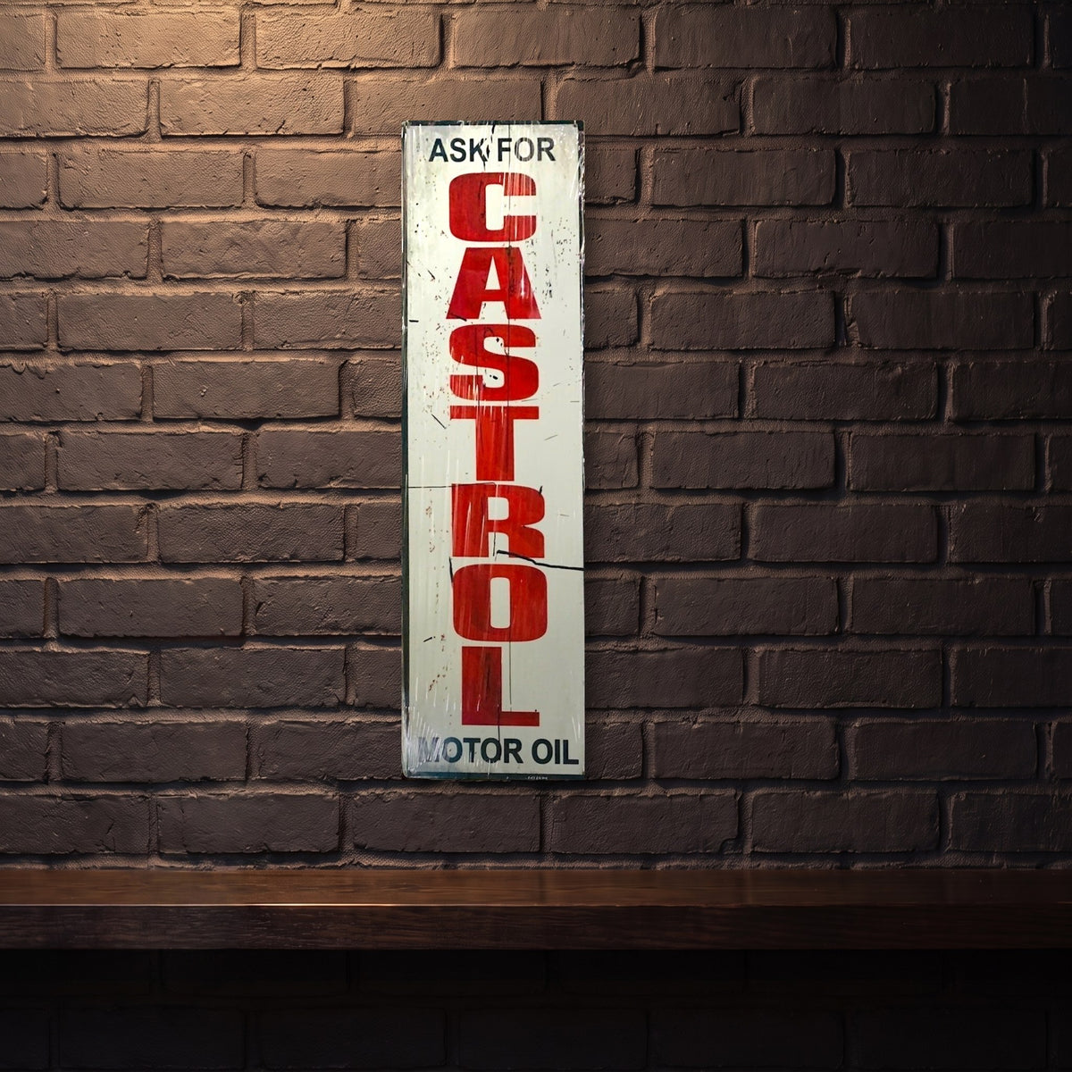 CASTROL QUALITY 800 X 200 MM METAL SIGN