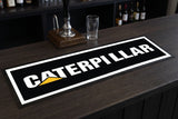 Caterpillar CAT Premium Rubber-Backed Bar Mat Runner on a bar top