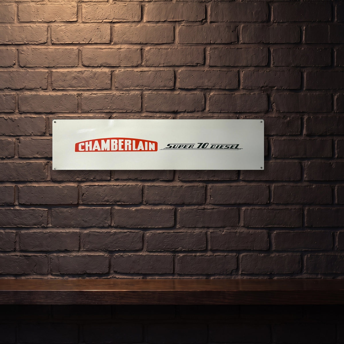 CHAMBERLAIN TRACTORS 800 X 200 MM METAL SIGN