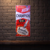 CHAMPION SPARK PLUGS 5 RIB METAL SIGN 810 X 380MM