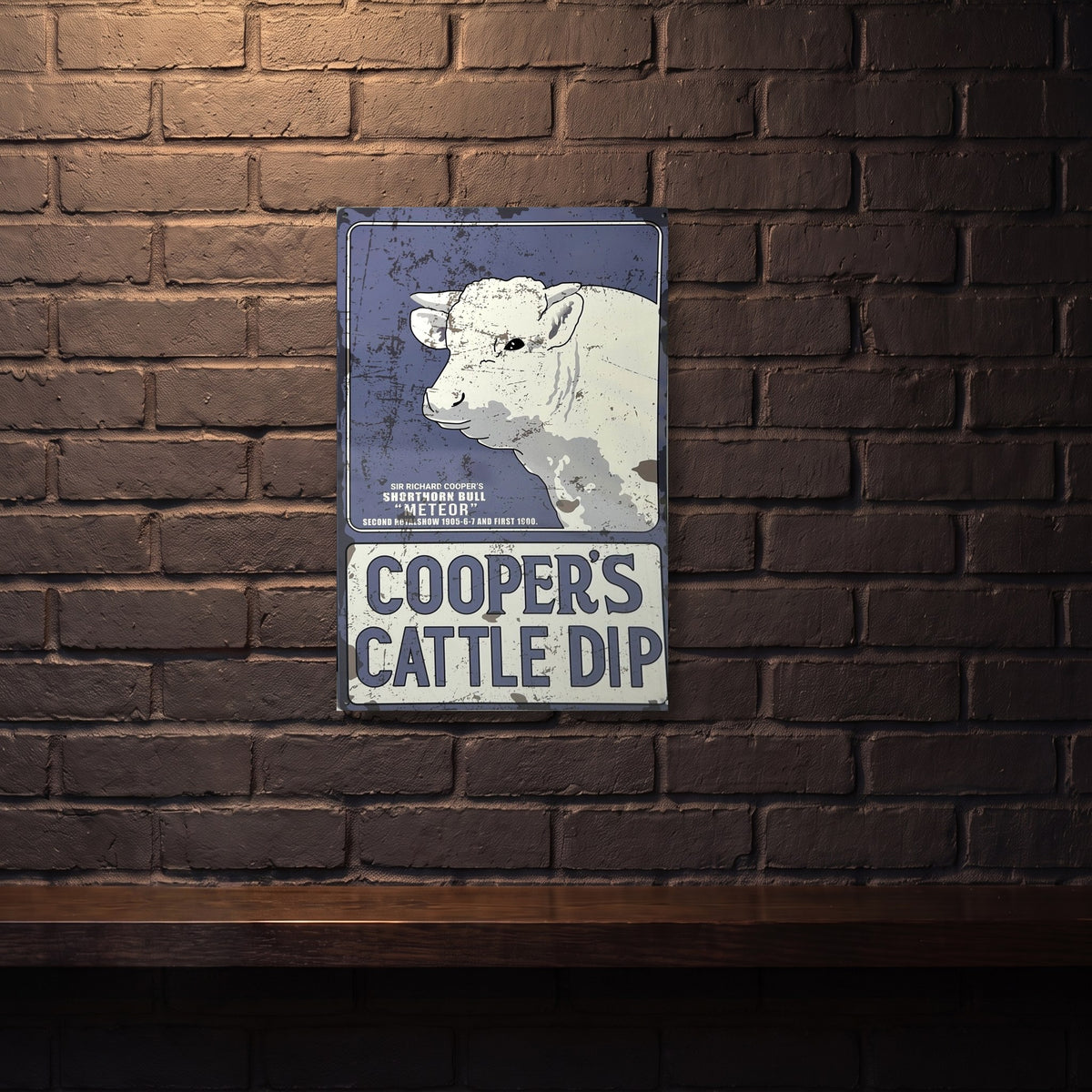 COOPERS CATTLE DIP 600 MM X 400 MM METAL SIGN