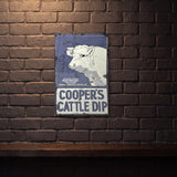 COOPERS CATTLE DIP 600 MM X 400 MM METAL SIGN