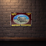 COOPERS DIP DIPPED N COOPER 600 MM X 400 MM METAL SIGN