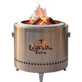 Corona stainless steel dual-skin fire pit - licensed cut-out panel