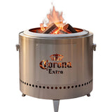 Corona stainless steel dual-skin fire pit - licensed cut-out panel