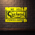 CYCLONE GATES HUGE 810 MM X 555 MM METAL SIGN