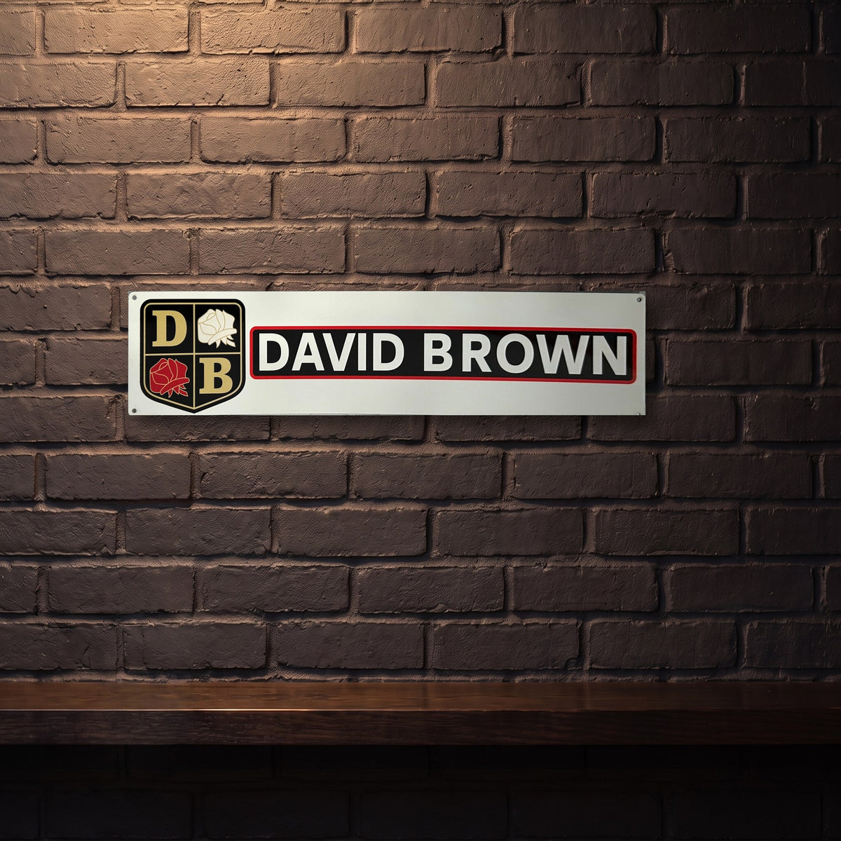 DAVID BROWN TRACTORS 800 X 200 MM METAL SIGN