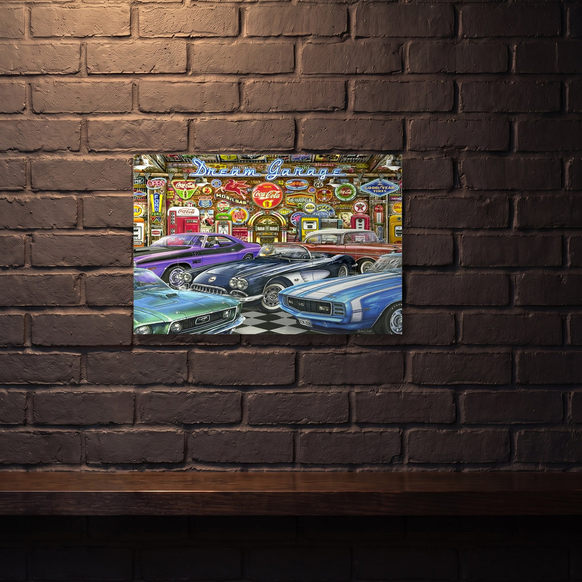 DREAM GARAGE 600 MM X 400 MM METAL SIGN
