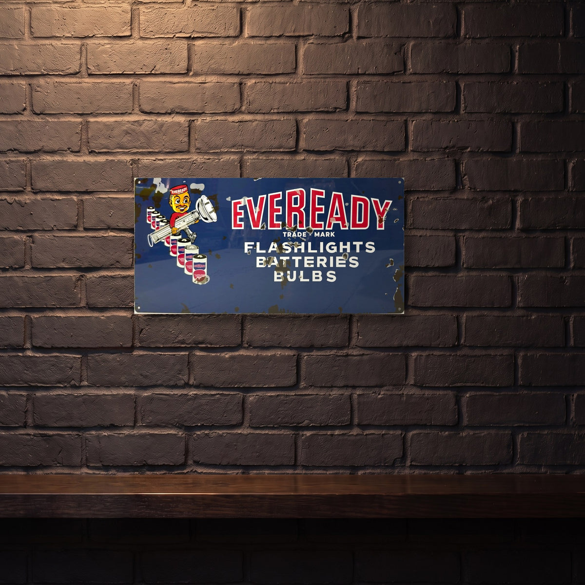 EVEREADY BATTERIES 600 MM X 300 MM METAL SIGN