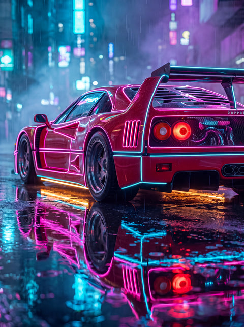 Ferrari F40 - Neon Reflections
