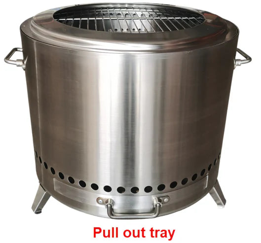 Slide-out ash tray - easy clean-up