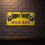 FOUR N TWENTY MILK BAR HORIZONTAL 810 X 380 MM METAL SIGN