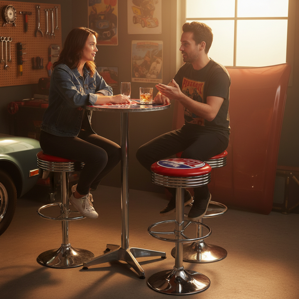 Ampol Bar Table & Bar Stool Set