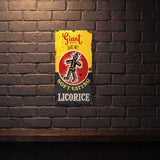 GIANT LICORICE 600 MM X 300 MM METAL SIGN