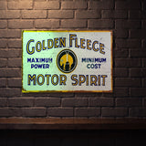 GOLDEN FLEECE MOTOR SPIRIT 810 X 555 MM METAL SIGN