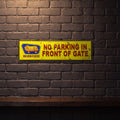 GOLDEN FLEECE NO PARKING IN FRONT OF GATE 800 X 200 MM METAL SIGN