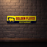 GOLDEN FLEECE RESTAURANT 800 X 200 MM METAL SIGN