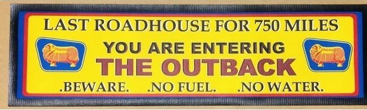 Golden Fleece Outback Roadhouse Premium Rubber-Backed Bar Mat Runner