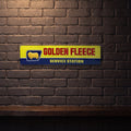 GOLDEN FLEECE SERVICE STATION 800 X 200 MM METAL SIGN