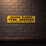 GOLDEN FLEECE TYRE SERVICE 800 X 200 MM METAL SIGN