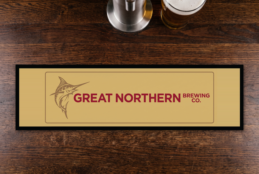 Great Northern Gold Premium Rubber-Backed Bar Mat Runner