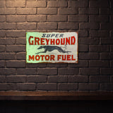 GREYHOUND MOTOR FUEL 600 X 400 MM METAL SIGN