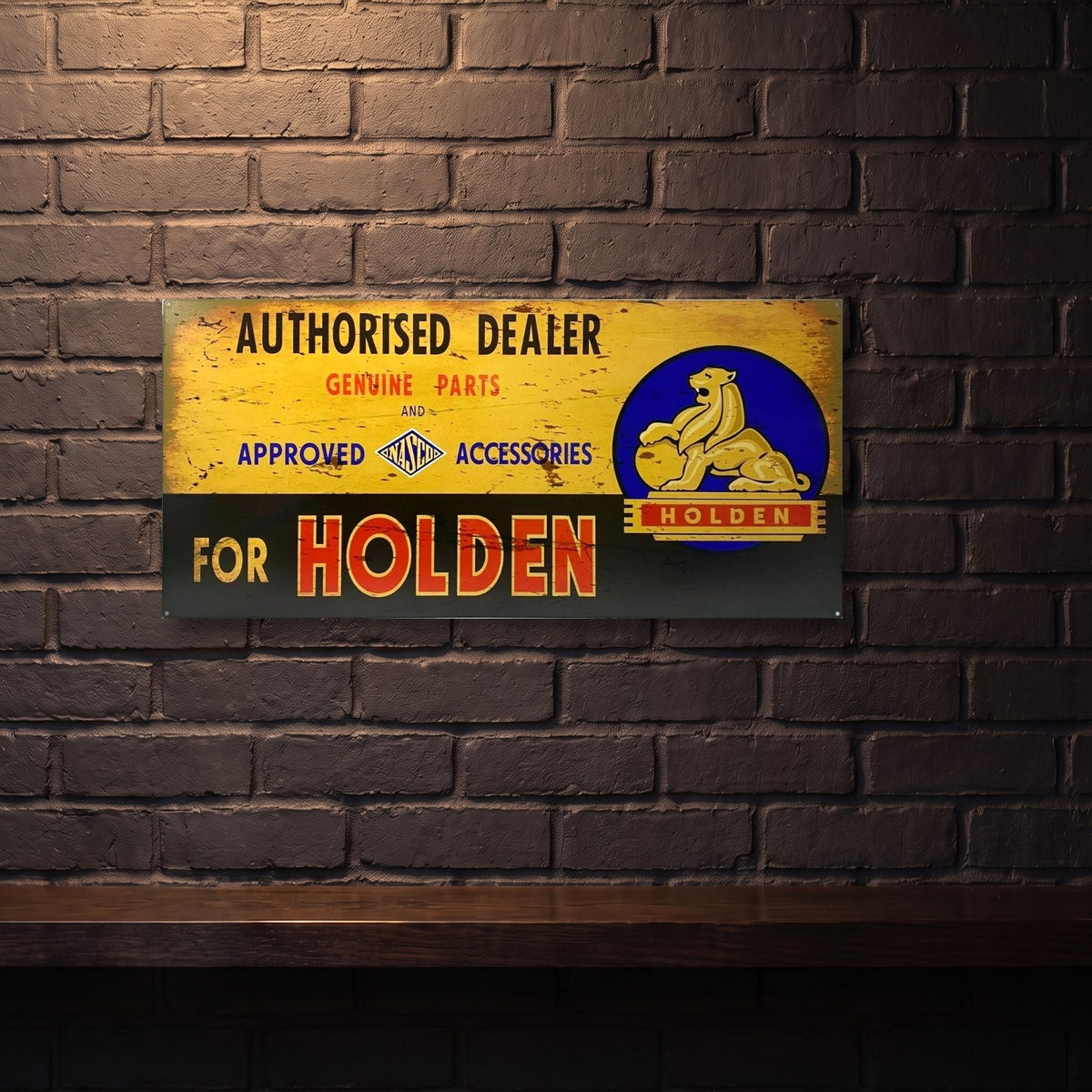 HOLDEN NASCO METAL SIGN AUSTRALIAN MADE ON AUSTRALIAN STEEL 810MM X 380MM
