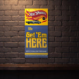 HOT WHEELS 810 X 380 MM METAL SIGN ORANGE VERSION