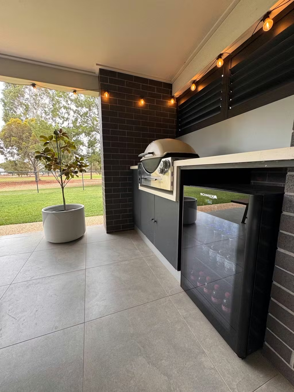 Schmick Alfresco Under Zero Australia's Coldest Beer Party Fridge With Blast Chill Mode - Model HUS-EX108 — Outdoor Entertaining lifestyle setting