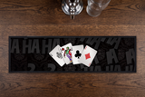 Joker Playing Cards Premium Rubber-Backed Bar Mat Runner