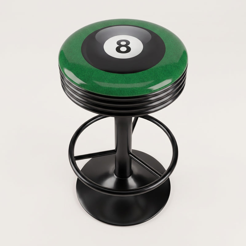 8-Ball bar stool, black base