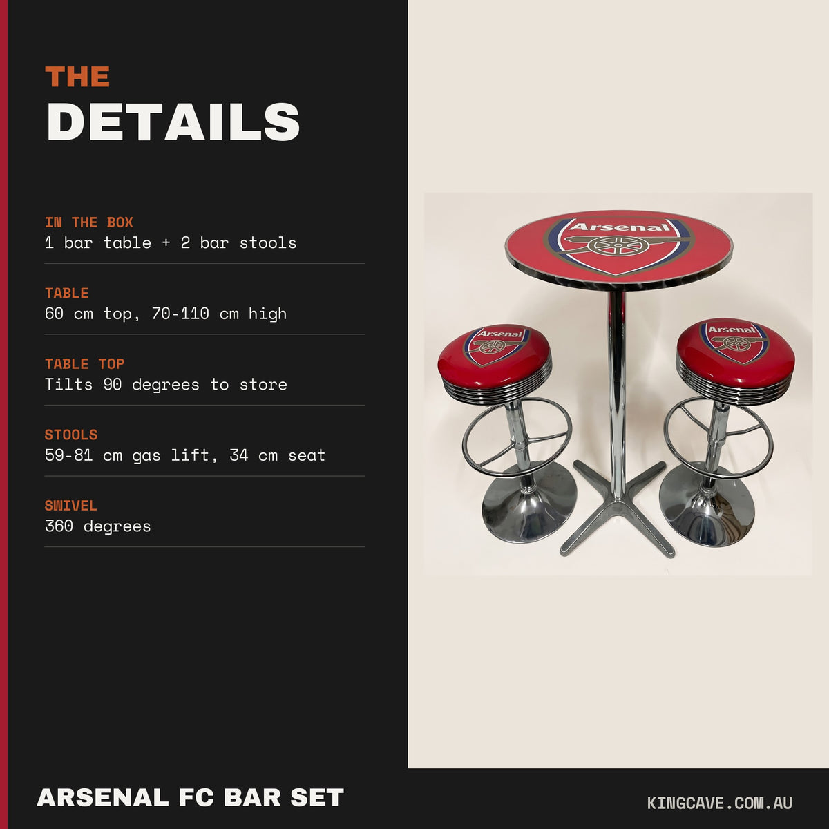 Arsenal FC bar set details