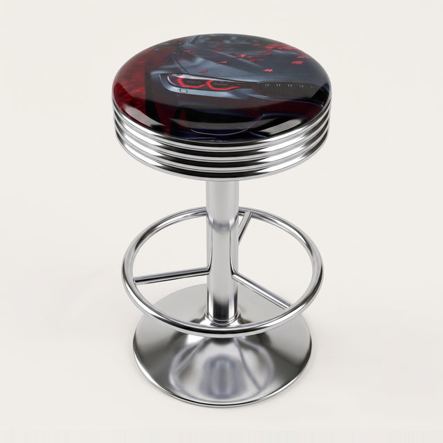 Autumn Drive bar stool, chrome base