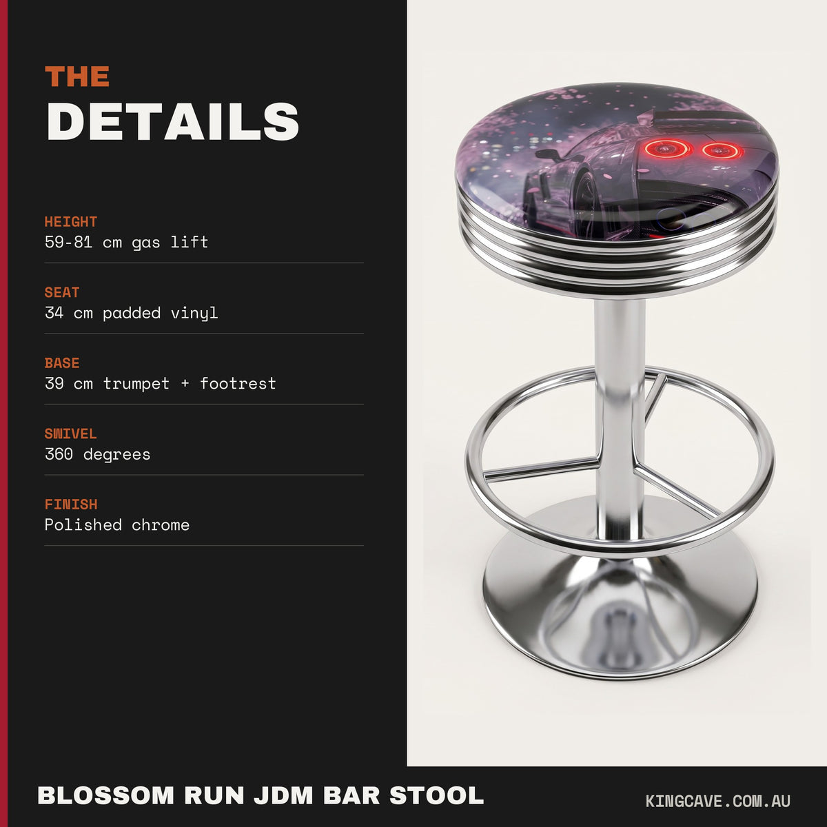 Blossom Run JDM Bar Stool