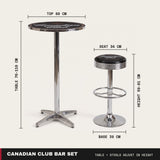 Canadian Club bar set dimensions