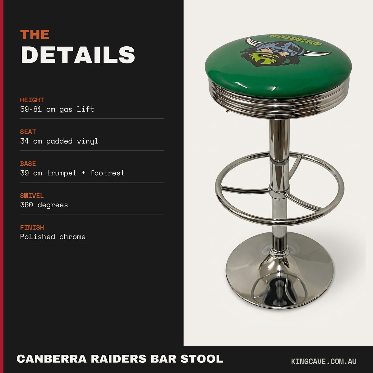 Canberra Raiders NRL Bar Stool