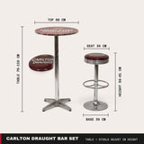 Carlton Draught bar set dimensions