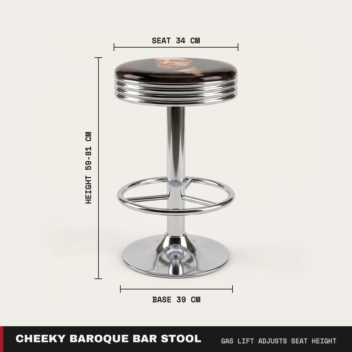 Cheeky Baroque Bar Stool