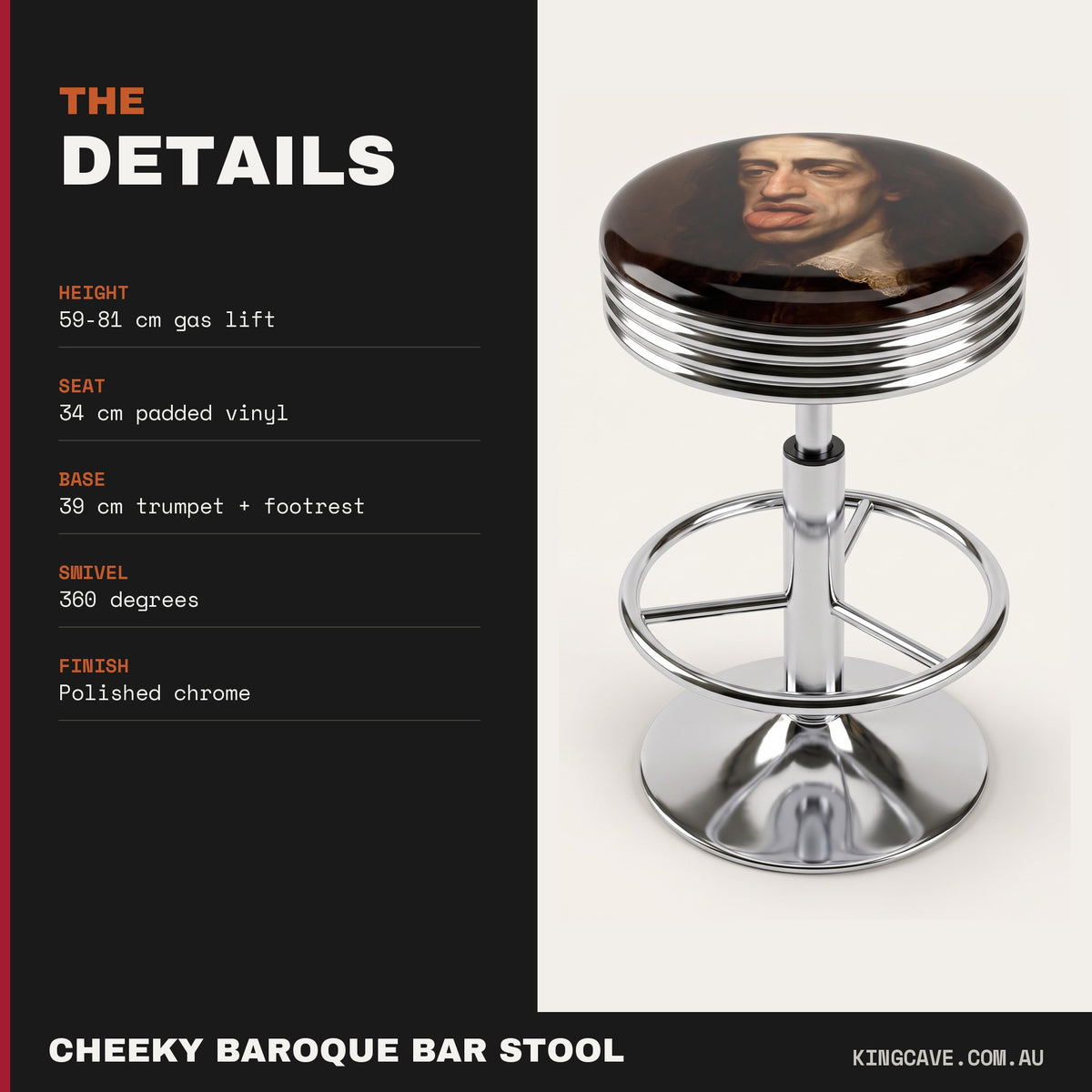 Cheeky Baroque Bar Stool