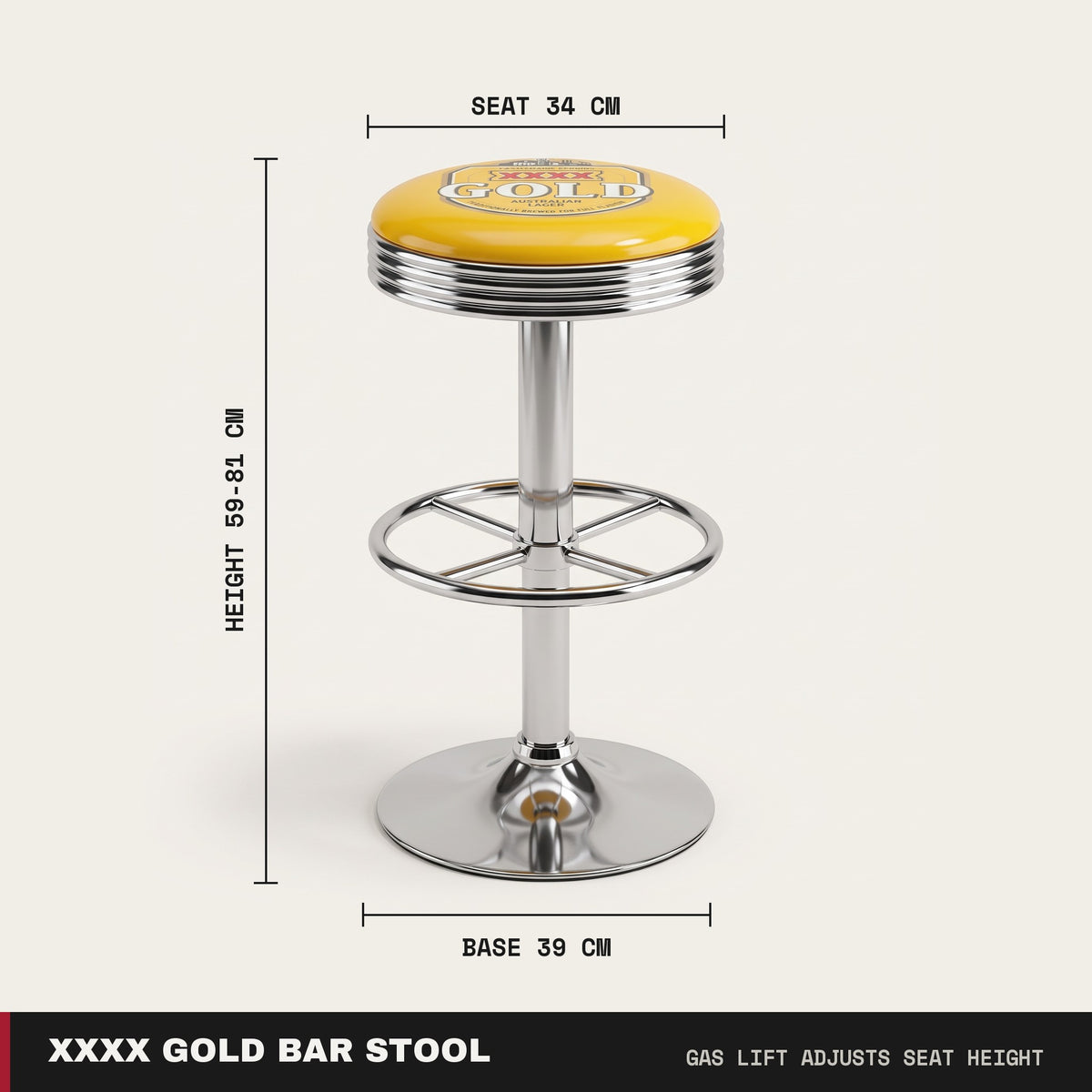 XXXX Gold Premium Gas-Lift Bar Stool