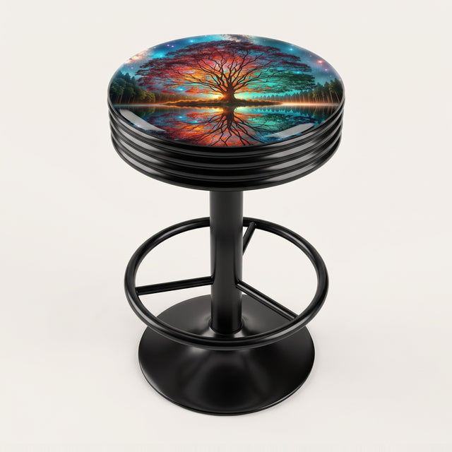 Cosmic Tree bar stool, black base