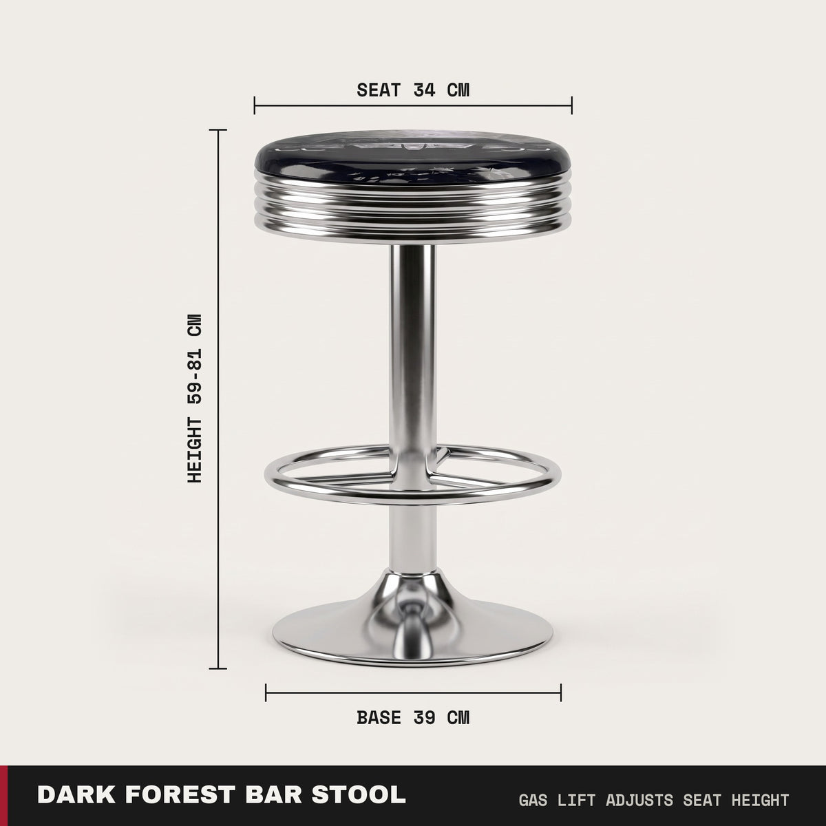 Dark Forest Bar Stool