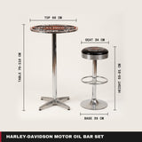 Harley-Davidson Motor Oil bar set dimensions