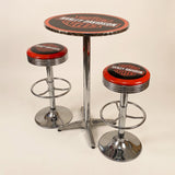 Harley-Davidson Shield bar table and two bar stools